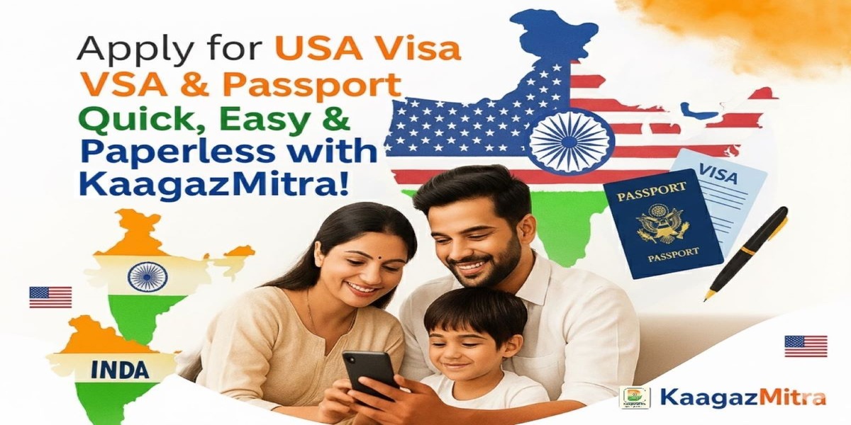Family applying for USA Visa and Passport with Kaagaz Mitra